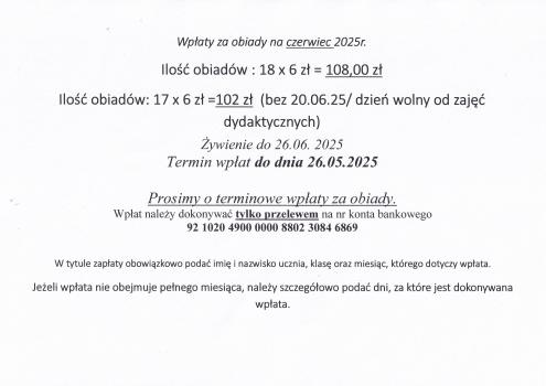 obiady czerwiec