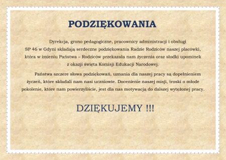 PODZIĘKOWANIA