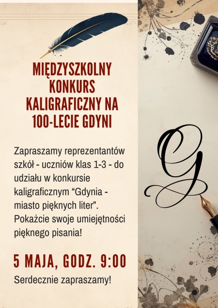 Konkurs Kaligraficzny „Gdynia – miasto pięknych liter”