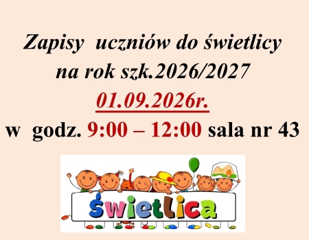 Zapisy do świetlicy