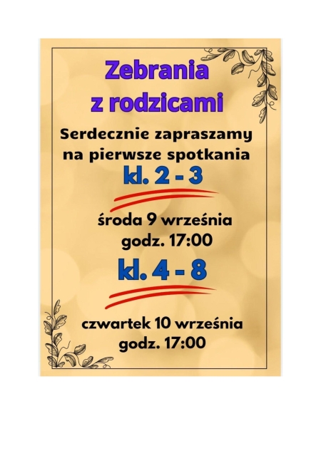 Zebrania z rodzicami