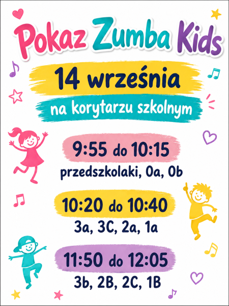 Zapraszamy na pokaz Zumby Kids