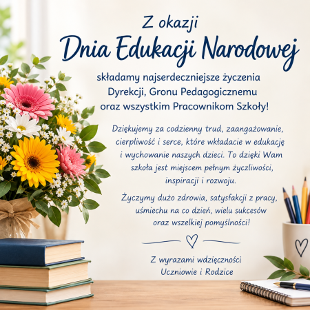 Życzenia z okazji Dnia Edukacji Narodowej