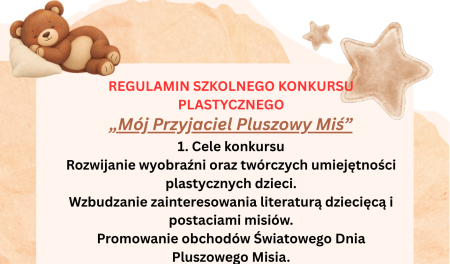 Konkurs plastyczny ''Mój Przyjaciel Pluszowy Miś''