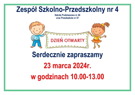 Dzień otwarty Przedszkola Nr 57 i Szkoły Podstawowej Nr 46